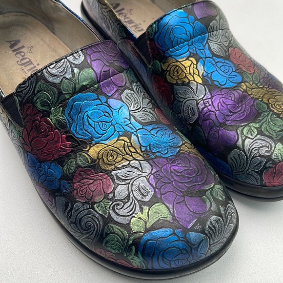 Alegria Kel-466 Colorful Leather Slip-Ons - Picture 5 of 15